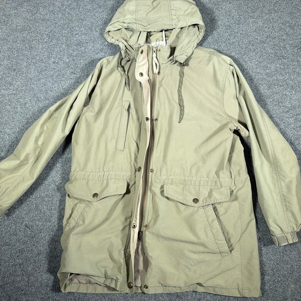 Northern Reflections Field Jacket Mens Small Vintage Khaki Tan Hooded Utility - Picture 5 of 15